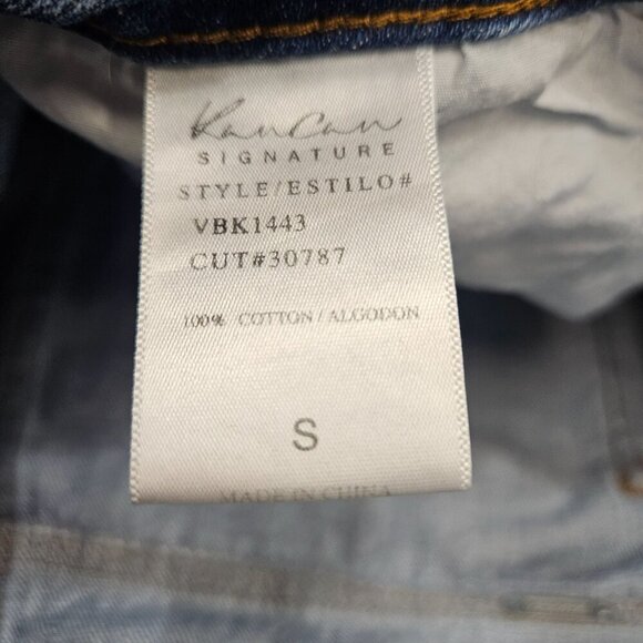 Kancan Signature Denim Distressed Button-Front Mini Skirt S Distressed Casual‎ - Picture 4 of 11